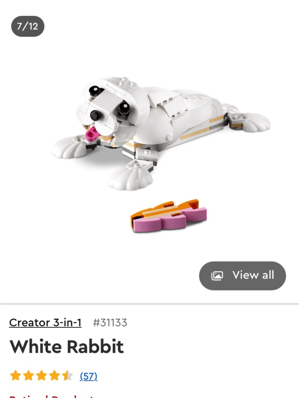 Lego Retired Product - 3-in-1 White Rabbit - Picture 13 of 14
